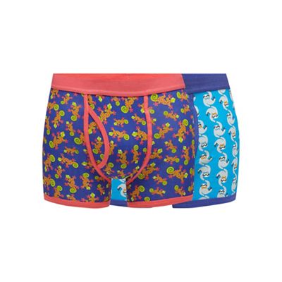 Pack of two animal print trunks